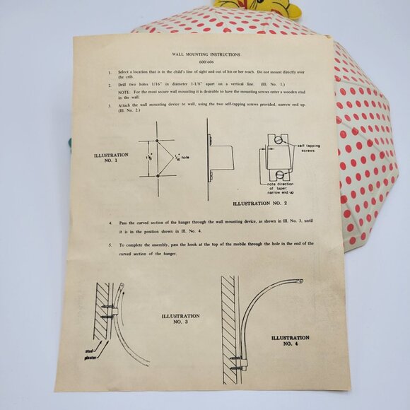 Vintage 1960's Dolly Toy Nursery Baby Crib Mobile In Box W/ Animals Non-Musical - Picture 5 of 16